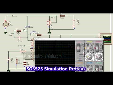 (Demo) SG3525 Pulse width modulation controller IC Proteus Simulation