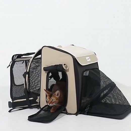 Large Expandable Cat Carrier Pet Backpack