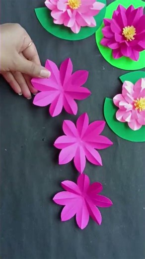 Beautiful Paper Lotus flower making tutorial - DIY Paper Lotus flower