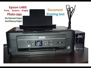 Epson L485 Scan Copy print test | colour photo copy | print on Glossy paper |