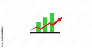 growing chart bar profit animation