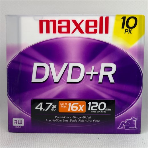 Maxell DVD+R Blank Discs 10-pack | 4.7GB | 16x Write Speed | Recordable DVD Media - Etsy Canada