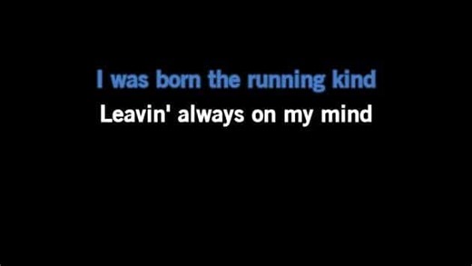 Karaoke The Running Kind - Radney Foster - CDG, MP4, KFN - Karaoke Version