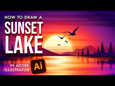 How to Design a Sunset Scene | Adobe Illustrator CC Tutorial (Intermediate)