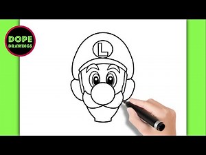How to Draw Luigi Step By Step Easy #htdraw #Luigi #easy
