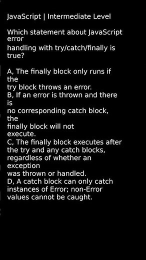 JavaScript Error Handling with trycatchfinally Explained #learnjavascript #codeerrorhandling #webdev
