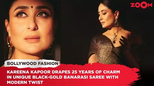 Kareena Kapoor drapes 25 years of charm in unique black-gold Banarasi saree with modern twist