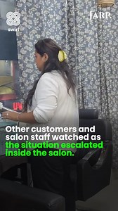 A woman allegedly caught stealing at a Delhi salon created a scene,...