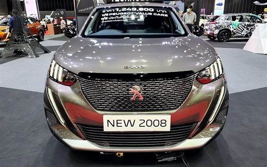 2023款新标志2008终于来了！搭1.2T爆136匹马力，换装全新狮标Logo