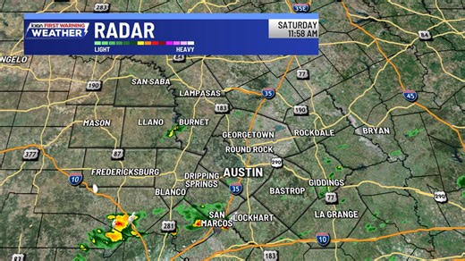 8.6K views · 17 reactions | Doppler radar at noon Saturday showing mostly light to moderate rain moving northeast. | KXAN News | Facebook