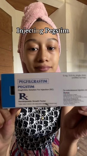 Lymphoma Cancer Treatment Day: Injecting Pegstim for Recovery