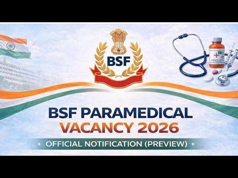 BSF Pharmacist Vacancy 2026 Latest Update| BSF Paramedical Recruitment 2026 #pharmacist