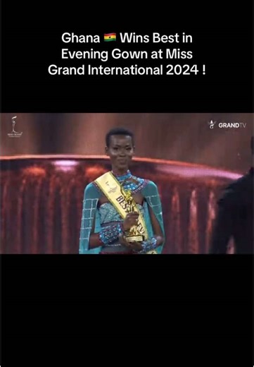 Miss Gran Ghana Wins Best Evening Gown Award