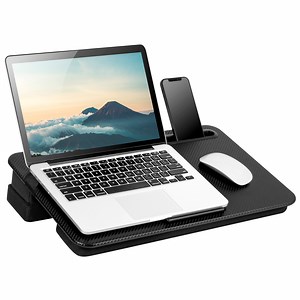 LapGear Elevation Lap Desk with Adjustable Cushion, Black Carbon