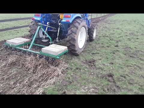 1.8m Spring Tine Harrow and Compact Tractor