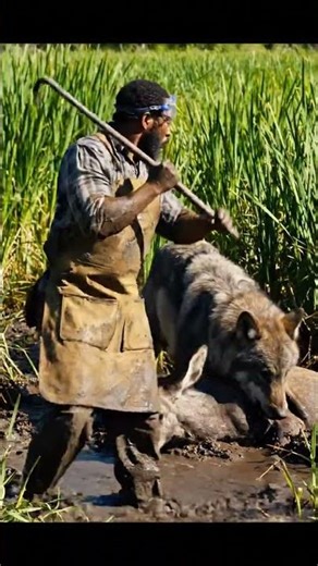 Incredible Rescue! Man Fights Giant Snake to Save Calf!