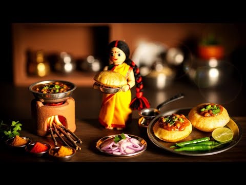 Making Miniature Chole Bhature: Tiny Indian Cooking ASMR | #asmr #ai #cooking