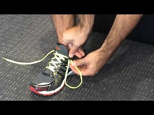 Lock lacing instructions for heel pain and other podiatry problems