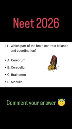 🔥 NEET aspirants, this one’s for you! Here’s a rapid-fire round of Biology MCQs that every NEET student must practice before the exam 🧬💪 Test your speed, accuracy, and memory — can you answer all within 10 seconds? ⏱️ Each question is based on real NEET-level concepts — from Human Physiology to Plant Kingdom 🌿🧫 Don’t just scroll — pause, think, and comment your answers below 👇 Your small daily practice can make a BIG difference in your NEET score 🩺💯 Tag your study buddy and challenge the
