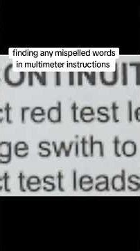 Finding any mispelled words in multimeter instructions