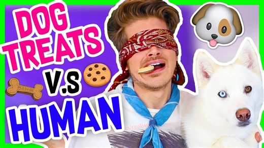 I try dog treats versus human snacks while blindfolded
