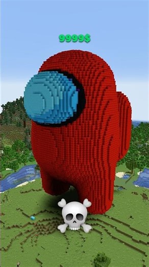 Among Us for 0$ vs 1 mln 🤯 #minecraft