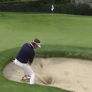 Getting creative with the bunker shot 👏 Keith Mitchell uses the slope to his advantage. | PGA TOUR