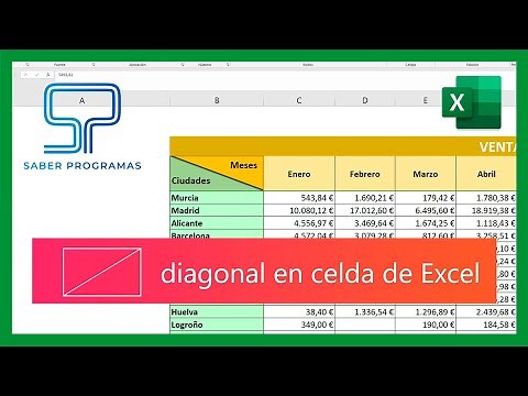 Excel | Create a diagonal in an Excel cell | Double-entry tables. Spanish HD tutorial