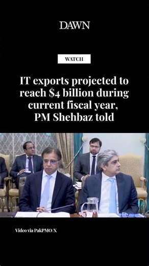 IT exports projected to reach $4bn during current fiscal year, PM Shehbaz told
