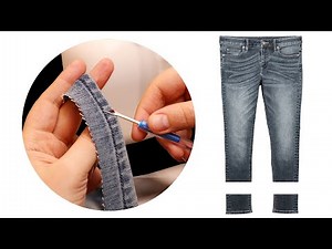 How to hem jeans while keeping the original hem easily!