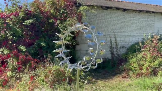 Kinetic Windmill Silver Metal Windmill for the Garden - Etsy