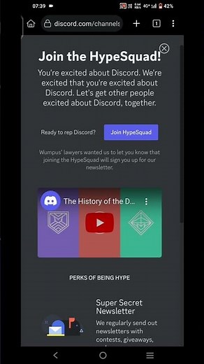 How to get hypesquad badge on #discord #shorts