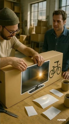 Shipping Hack: Bike in TV Box #shorts