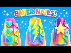 🌈 WOW ✨ PAPER NAILS That Change Color! 💅✨ DIY Magical Nail Salon