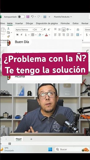 How to solve this problem with the letter Ñ in Excel.