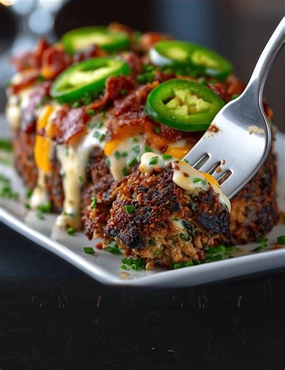 🌶️🧀 Smoky Jalapeño Popper Meatloaf 🧀🌶️ All the crave-worthy flavors of jalapeño poppers baked into a juicy, smoky meatloaf! Stuffed with cream cheese, wrapped in bacon, and loaded with spicy-sweet peppers—this is not your grandma’s meatloaf. ⏳ Ready in 1 hour 15 minutes — feeds a crowd with bold flavors! Ingredients For the Meatloaf: 2 lbs ground beef (80/20 blend) 1 cup breadcrumbs Recipe in First Coʍmеոτ 👇 Enjoy ❤️👇👇 | Don't Touch it's Art
