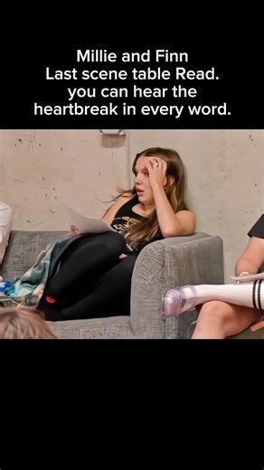 Millie bobby brown and Finn Wolfhard last scene table Read so emotional #strangerthings