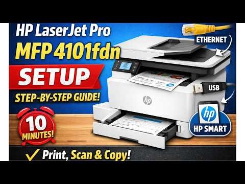 Setup HP LaserJet Pro MFP 4101fdn Printer | Easy Installation Guide!
