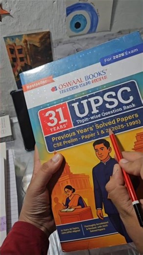 UPSC PYQs ✨️ 31 year book 📚..#study #upscpyqs #prelims #prelims2026 #oswaalbooks #studyroutine
