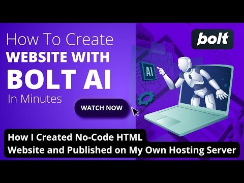 How To Create Website With Bolt Ai | Bolt Ai Website Builder | No code HTML Website