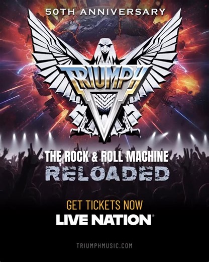 TRIUMPH on Instagram: "THE ROCK & ROLL MACHINE RELOADED TOUR IS ON SALE NOW! Get your tickets now. You are not going to want to miss this one."
