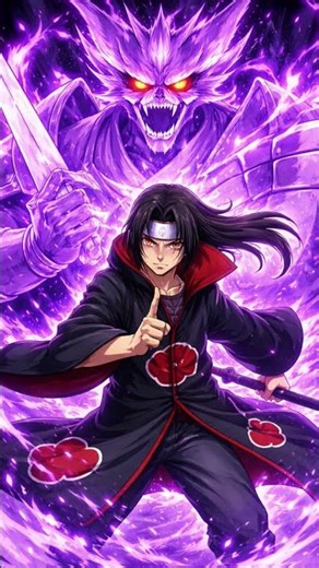 Itachi Uchiha with susanoo comment the most powerful susanoo🥶☠☠