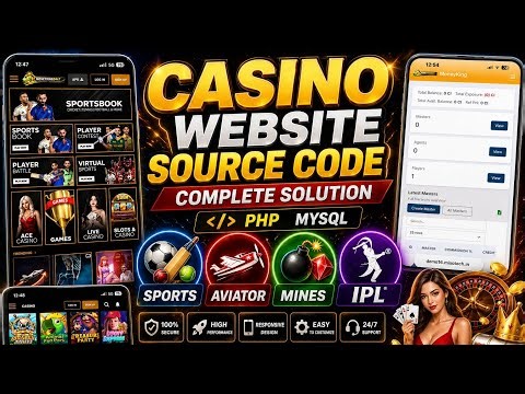 Best Casino Website Source Code Free | Sports + Aviator + Mines + IPL | Full PHP Script