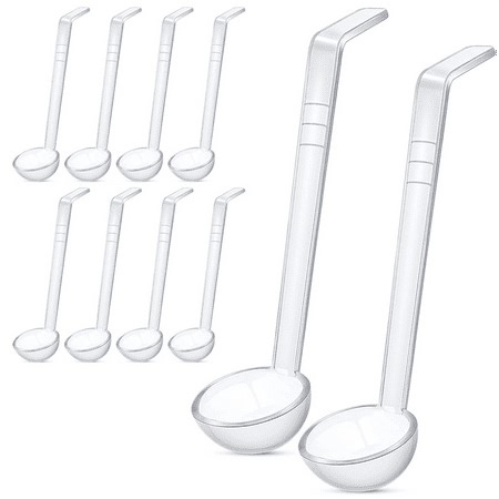 10 Pieces 7.8Inch 1Oz Clear Small Ladle Mini Ladle for Sauce Long Handle Plastic Punch Bowl Ladle Serving Spoons - Walmart.ca