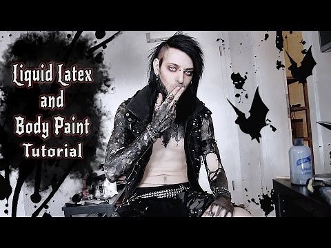 Liquid Latex & Body Paint Tutorial | Like: Psyclon Nine, Black Veil Brides, Motionless in White...