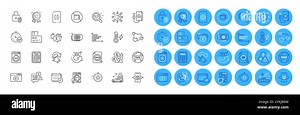 Seo file, Message and Gpu line icons pack. For web app. Color icon buttons. Vector Stock Vector Image & Art - Alamy