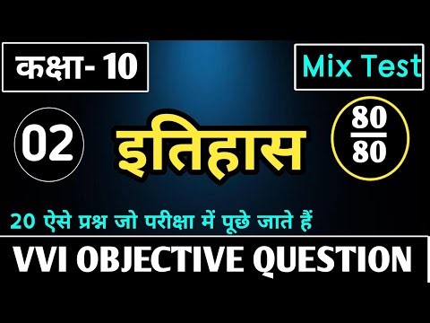 History All Chapter Objective Question Class 10 | Board Exam