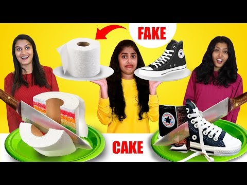 CAKE VS REAL FOOD CHALLENGE 🤩 | കേക്ക് ഏതാ REAL ഏതാ? എട്ടിന്റെ പണി 😂 | PULLOTHI