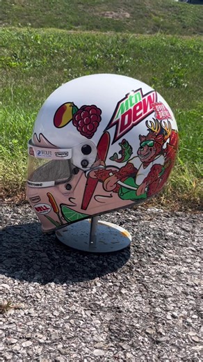 Brian Brown is gonna be running in overdrive with this helmet! #customhelmetpaint #helmetpaint #wepainthelmets #helmetpainters #bellhelmets #championswearbell