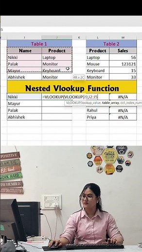 ✅Nested Vlookup In Excel #share #excel #trending #computer #windows #share #nestedvlookup #vlookup